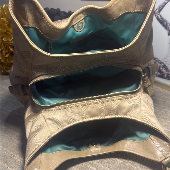 Coach Tan Hobo Shoulder Bag with Textured Fabric - Picture 10 of 12